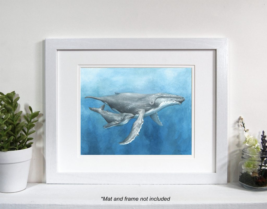 Humpback Whale Batik hot Original Wall Art Frame (8