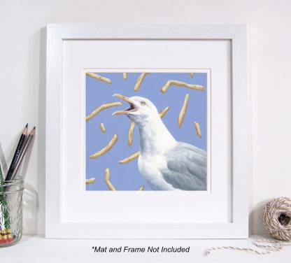 Screaming Seagull 8"x8" Art Print