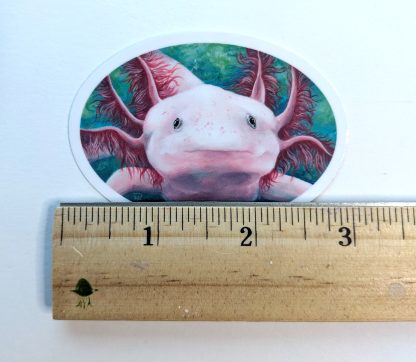 Axolotl 3 inch Square Waterproof Sticker - Image 2